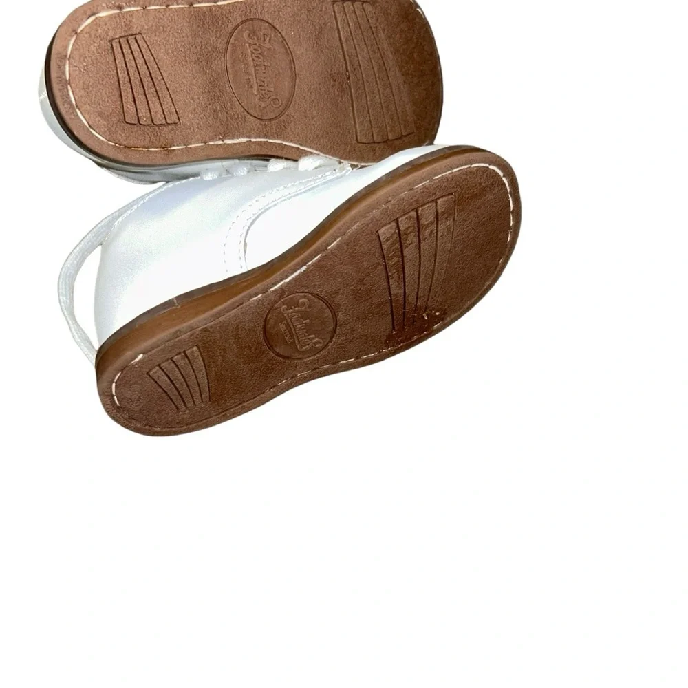Footmates todd white leather baby walker shoes steppers booties size 3.5 wide